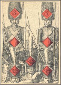 Diamonds-7 (French) Photo of the reproduction Card almanac for 1807 (facsimile Georg Olms, 1970)