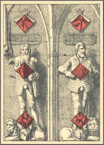 Diamonds-6 (French) Photo of the reproduction Card almanac for 1807 (facsimile Georg Olms, 1970)