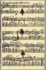 Spades-3 (French) Photo of the reproduction Musical playing cards (facsimile Piatnik, 1981)