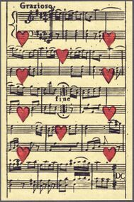 Hearts-10 (French) Photo of the reproduction Musical playing cards (facsimile Piatnik, 1981)