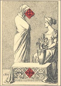Diamonds-2 (French) Photo of the reproduction Card almanac for 1807 (facsimile Georg Olms, 1970)