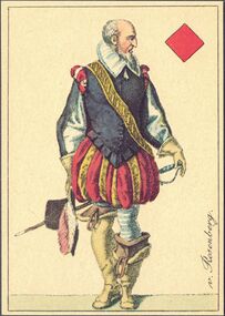 Diamonds-Jack (French) Photo of the reproduction Card almanac for 1807 (facsimile Georg Olms, 1970)