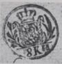 Bayerischer Karten-Stempel 8 Kr (Salzburg)