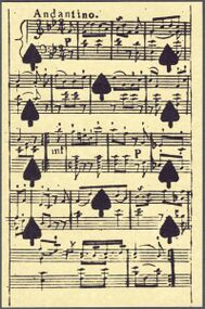Spades-10 (French) Photo of the reproduction Musical playing cards (facsimile Piatnik, 1981)