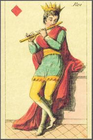 Diamonds-King (French) Photo of the reproduction Musical playing cards (facsimile Piatnik, 1981)