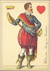 Hearts-King (French) Photo of the reproduction Card almanac for 1807 (facsimile Georg Olms, 1970)