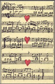 Hearts-3 (French) Photo of the reproduction Musical playing cards (facsimile Piatnik, 1981)