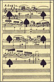 Spades-7 (French) Photo of the reproduction Musical playing cards (facsimile Piatnik, 1981)