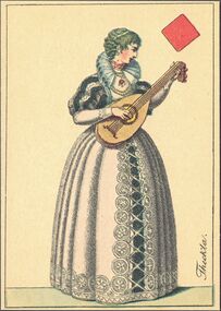 Diamonds-Queen (French) Photo of the reproduction Card almanac for 1807 (facsimile Georg Olms, 1970)
