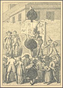 Spades-3 (French) Photo of the reproduction Card almanac for 1807 (facsimile Georg Olms, 1970)