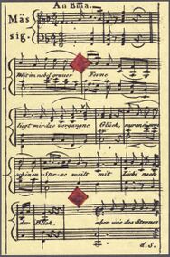 Diamonds-2 (French) Photo of the reproduction Musical playing cards (facsimile Piatnik, 1981)